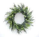 Melrose Mixed Eucalyptus Leaf Foliage Wreath with Twig Accents 29"D