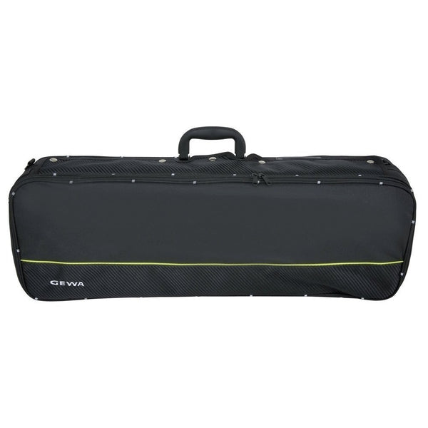 GEWA Aspirante 1/8 Oblong Black Violin Case - Foam Shell & Carbon-Optic Exterior