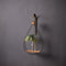 Melrose Hanging Bottle Vase in Teardrop Frame Wall Decor, Rustic, Metal