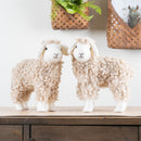Melrose Standing Plush Sheep Decor with Curly Hair (Set of 2)