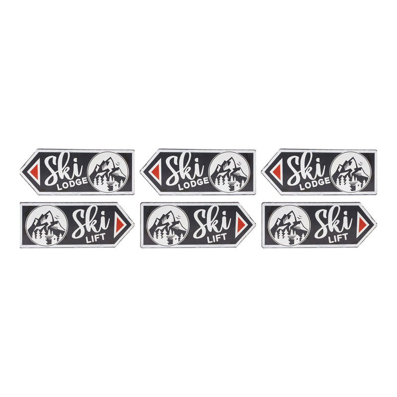Melrose Ski Lift Lodge Sign (Set of 6)