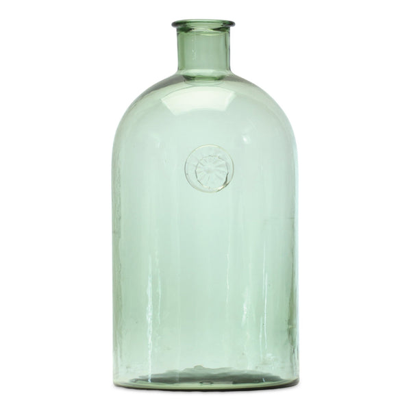 Melrose Sage Glass Bottle Neck Vase 12"H