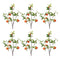 Melrose Orange Fruit Foliage Branch (Set of 6)