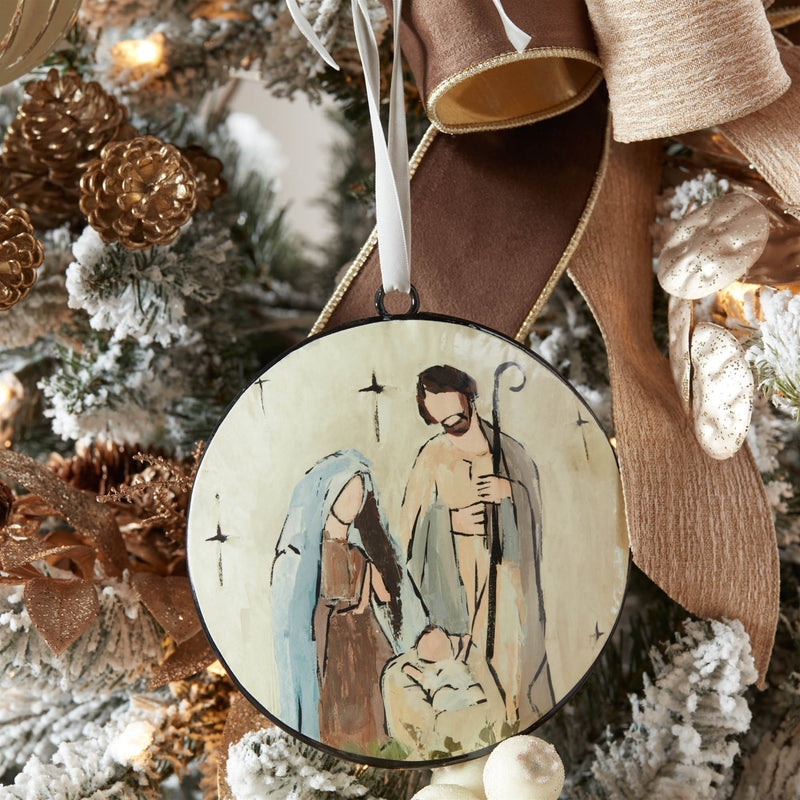Melrose Holy Family Disc Ornament (Set of 12)