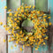 Melrose Yellow Daisy Floral Wreath 23"D