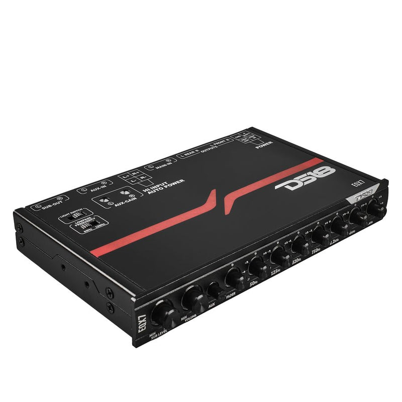 DS18 EQX7 ½ DIN High‑Volt 7‑Band Car Equalizer – Hi‑Level Input Auto Turn‑On