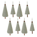 Melrose Felt Wool Pine Tree Ornament (Set of 8)