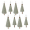 Melrose Felt Wool Pine Tree Ornament (Set of 8)