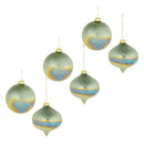 Melrose Iridescent Swirled Glass Ornament (Set of 6)