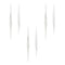 Melrose Clear Glass Icicle Drop Ornament (Set of 6)