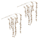 Melrose Snowy Hanging Pine Bell Branch (Set of 2)