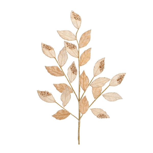 Melrose Beaded Peach Leaf Spray (Set of 6)