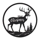 Melrose Cut Metal Merry Christmas Deer Plaque 16"D