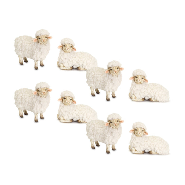 Melrose Happy Tabletop Sheep Figurine (Set of 8)