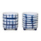 Melrose Tie-Dye Design Footed Planter Set of 2 Planter, Tie-Dye, Dolomite
