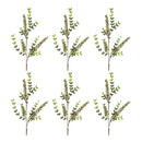 Melrose Variegated Red Berry Foliage Spray (Set of 6)