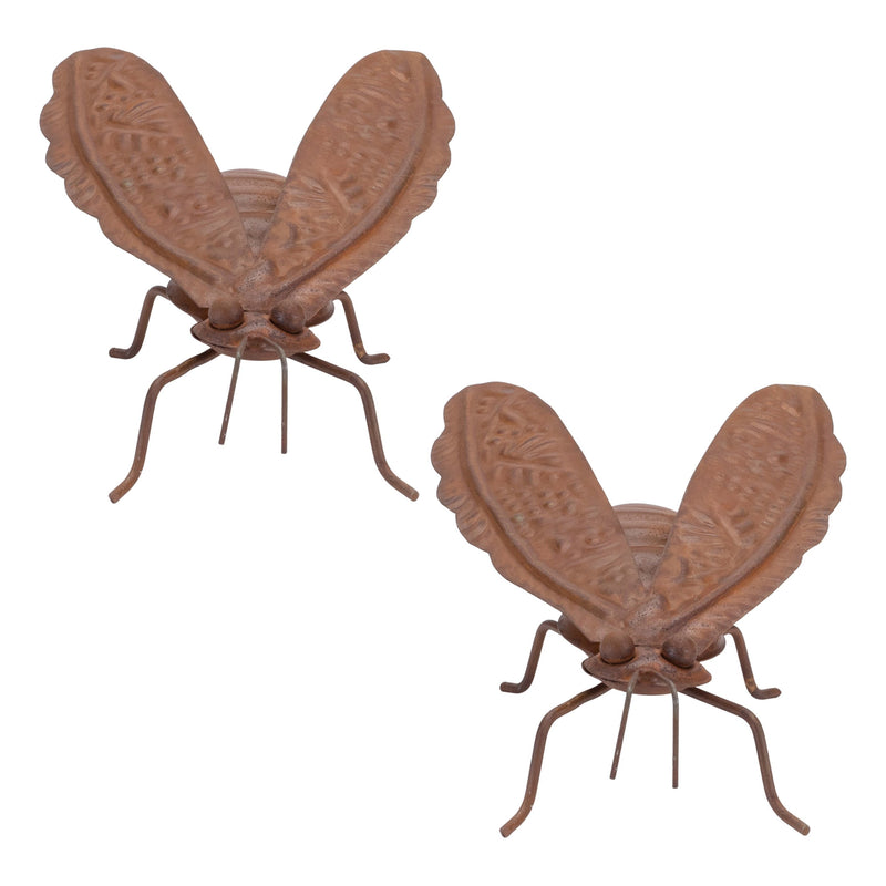 Melrose Iron Metal Bumble Bee Garden Accent (Set of 2)