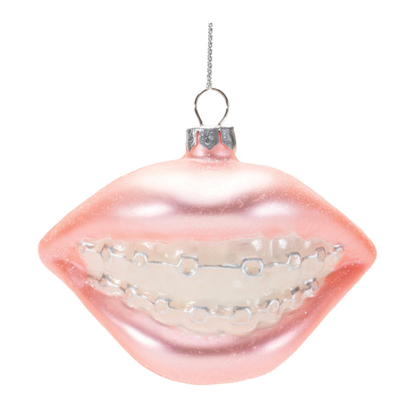 Melrose Glass Smile with Braces Ornament (Set of 12)