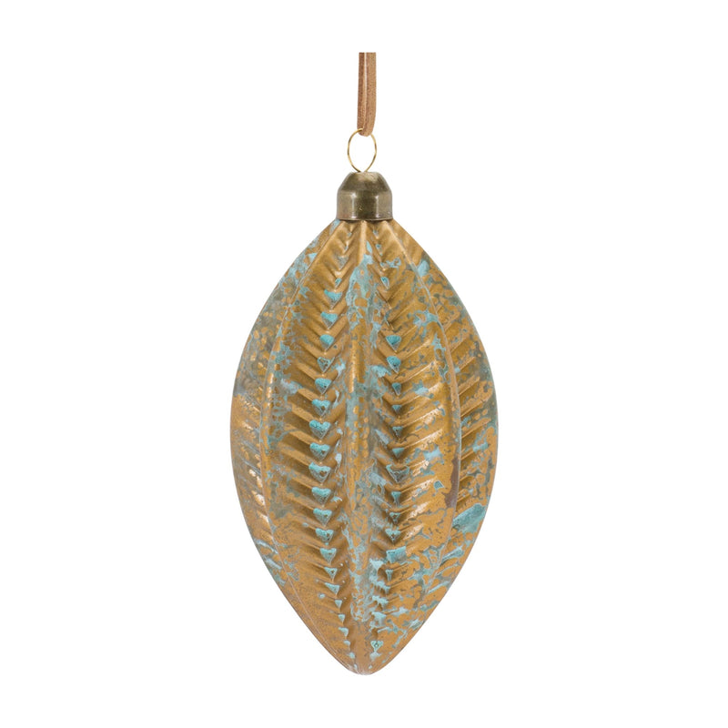 Melrose Distressed Ribbed Glass Ornament (Set of 12)
