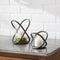 Melrose Modern Metal Votive Holder with Glass Insert (Set of 2)