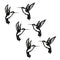 Melrose Metal Hummingbird Wall Accent (Set of 6)