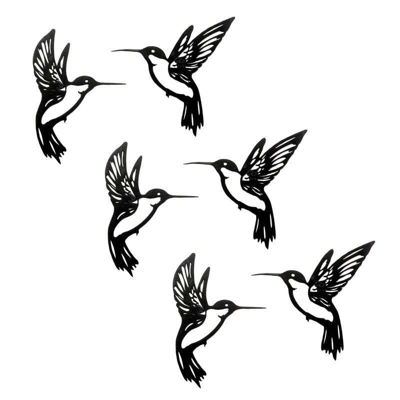 Melrose Metal Hummingbird Wall Accent (Set of 6)