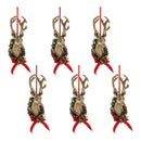 Melrose Deer Head Mount Ornament (Set of 6)