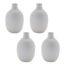 Melrose Notched Ceramic Bottle Vase (Set of 4)