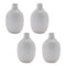 Melrose Notched Ceramic Bottle Vase (Set of 4)