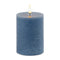 Melrose FIA Wick Blue Pillar Candle (Set of 2)