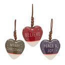 Melrose Sentiment Heart Ornament (Set of 12)