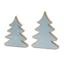 Melrose Wood Pine Tree Decor (Set of 2)