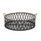 Melrose Round Woven Bamboo Trays with Rattan Handle Accent (Set of 2)