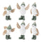 Melrose Winter Bird with Snowboots Figurine (Set of 6)