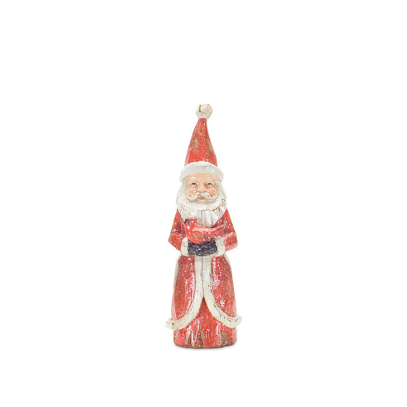 Melrose Distressed Wood Design Santa Figruine (Set of 3)