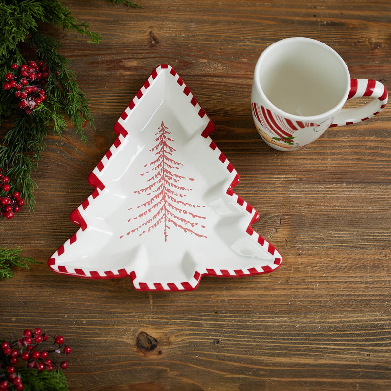 Melrose Ceramic Pine Tree Platter (Set of 2)