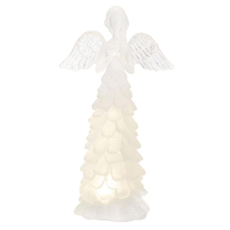 Melrose LED Frosted Angel Figurine (Set of 2)