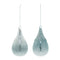Melrose Seafoam Beaded Glass Teardrop Ornament (Set of 6)