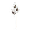 Melrose Iced Pinecone Twig Branch (Set of 2)
