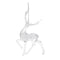 Melrose Clear Bubbled Deer Ornament (Set of 6)