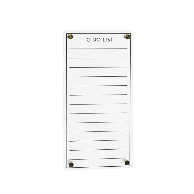 Melrose Acrylic Dry Erase To-Do List 13"H Wall Decor, Modern, Acrylic