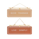 Melrose Hanging Fall Sentiment Sign (Set of 2)