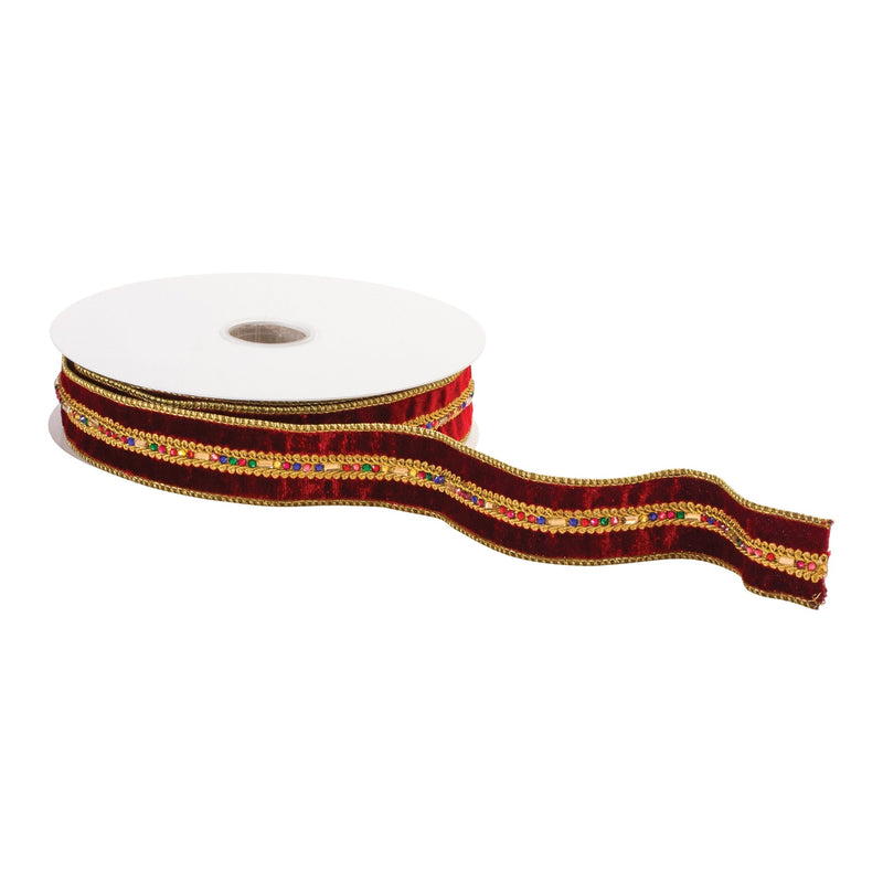Melrose Red and Gold Ribbon 1.5" x 10 yds.