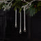 Melrose Clear Beaded Glass Icicle Drop Ornament (Set of 6)