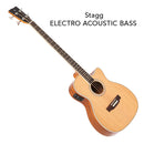Stagg Jumbo Cutaway Acoustic-Electric Bass Spruce Top Natural – SA40BASS-ACE-N