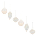 Melrose Iridescent Cloudy Glass Ornament (Set of 6)