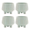 Melrose Footed Ceramic Leaf Pattern Planter Set of 4 Planter, Ceramic