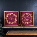 Melrose Framed Holiday Sentiment Sign (Set of 2)