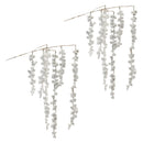 Melrose Snowy Hanging Pine Cluster Branch (Set of 2)