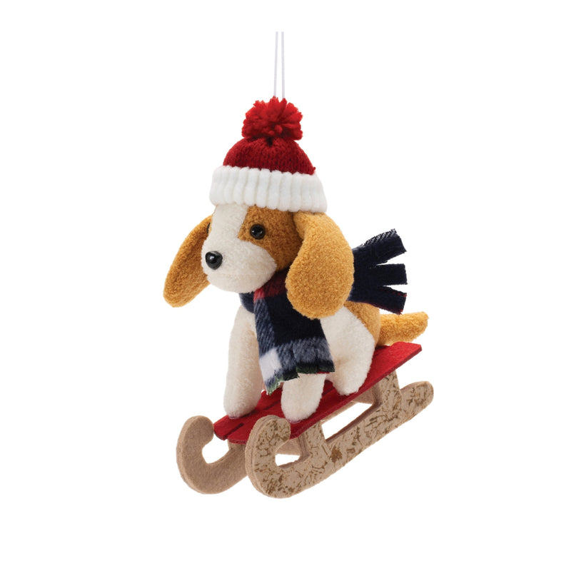 Melrose Plush Ski and Sled Dog Ornament (Set of 6)
